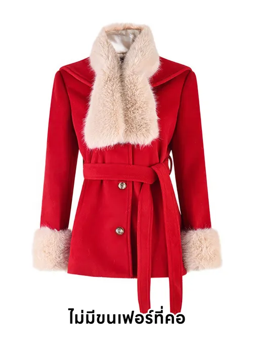 เช่าเสื้อโค้ท หญิง รุ่น FURONG สี แดง