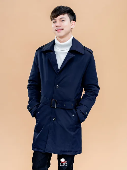 เช่าเสื้อเทรนช์โค้ท ชาย รุ่น ELVIS สี น้ำเงิน