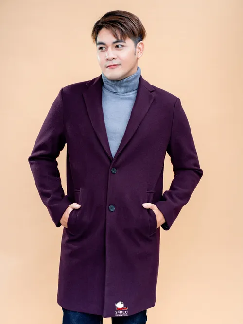 เช่าเสื้อโค้ท ชาย รุ่น COZY สี แดงเรดไวน์