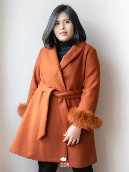 เช่าเสื้อโค้ทหญิง รุ่น AIRWAYS สี น้ำตาล