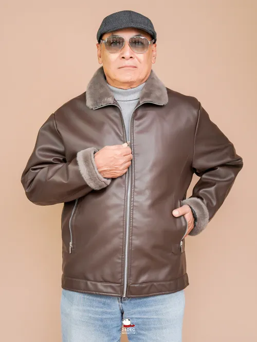 เช่าเสื้อแจ็คเก็ต ชาย รุ่น PELE สี น้ำตาล