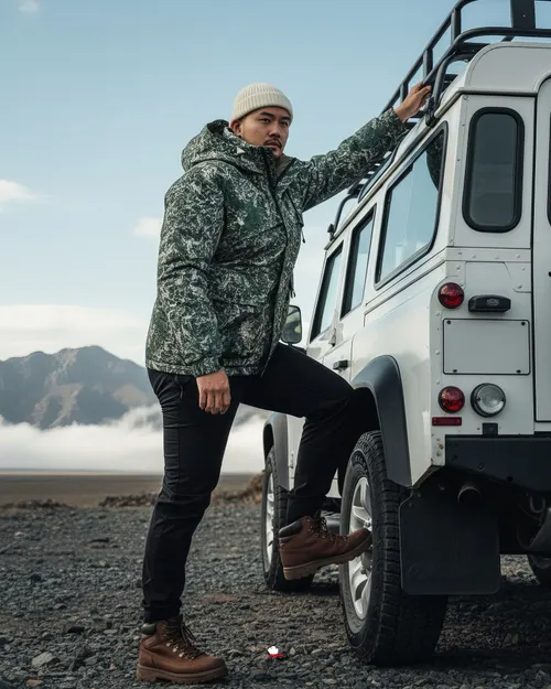 เช่าเสื้อกันหนาว ชาย รุ่น GEOGRAPHY สี เขียว