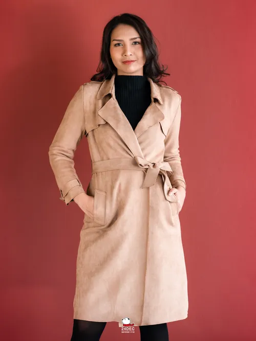 เช่าเสื้อเทรนช์โค้ท หญิง รุ่น GEE สี น้ำตาล