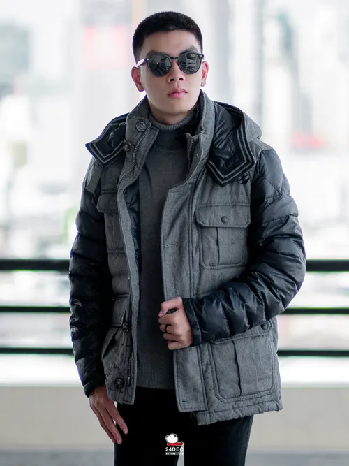 เช่าเสื้อกันหนาว ชาย รุ่น RIEL สี น้ำเงิน 