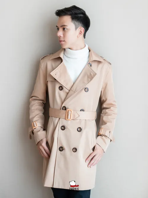 เช่าเสื้อเทรนช์โค้ท ชาย รุ่น ENGLAND สี น้ำตาล