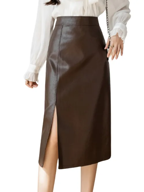 เช่ากระโปรง หญิง รุ่น LORIEN สี น้ำตาล