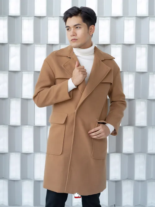 เช่าเสื้อโค้ท ชาย รุ่น COMOMUS สี น้ำตาล