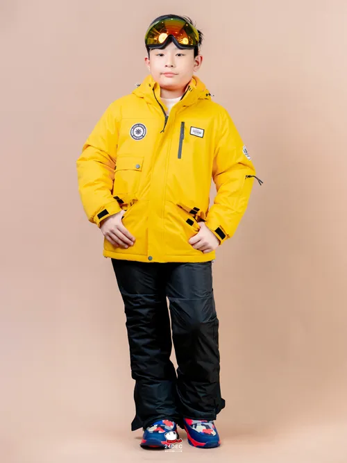 เช่าชุดสกี (เสื้อ+กางเกง) เด็ก รุ่น MANILA สี เหลือง