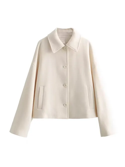 เช่าเสื้อโค้ท หญิง รุ่น FLAM สี ขาว