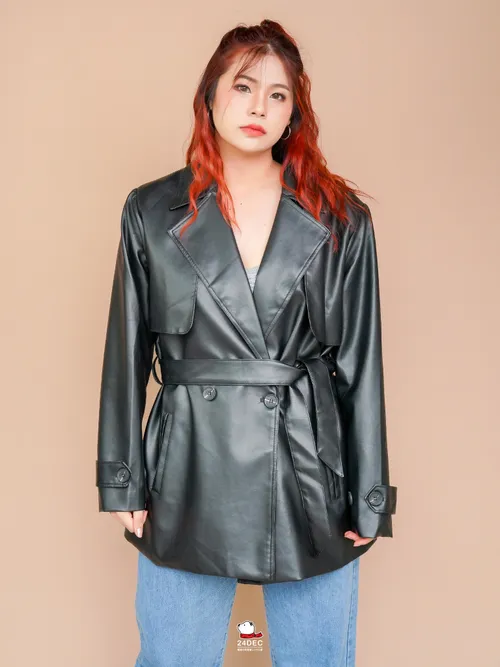 เช่าเสื้อแจ็คเก็ต หญิง รุ่น HINATA สี ดำ