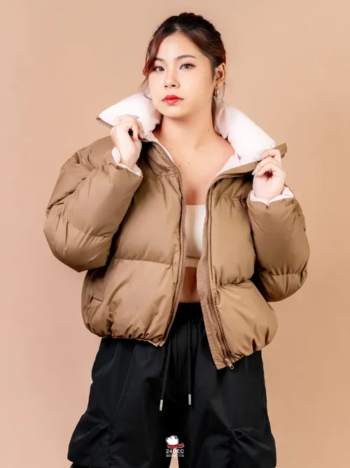 (*หยุดเช่า*)เช่าเสื้อกันหนาว หญิง รุ่น MADISON สี น้ำตาล 