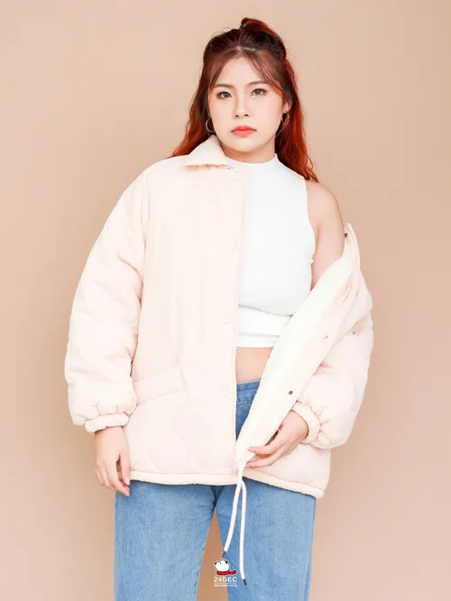 เช่าเสื้อแจ็คเก็ต หญิง รุ่น UMEDA สี ชมพู