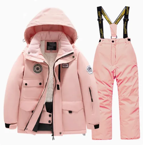 เช่าชุดสกี (เสื้อ+กางเกง) เด็ก รุ่น MANILA สี ชมพู