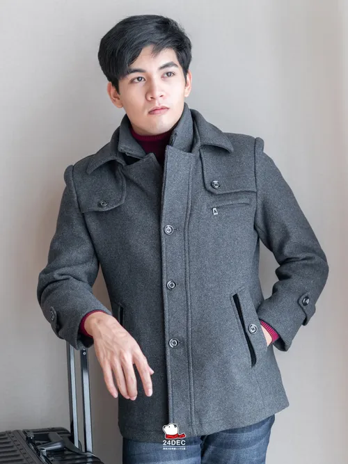 เช่าเสื้อโค้ท ชาย รุ่น AMSTERDAM สี เทา