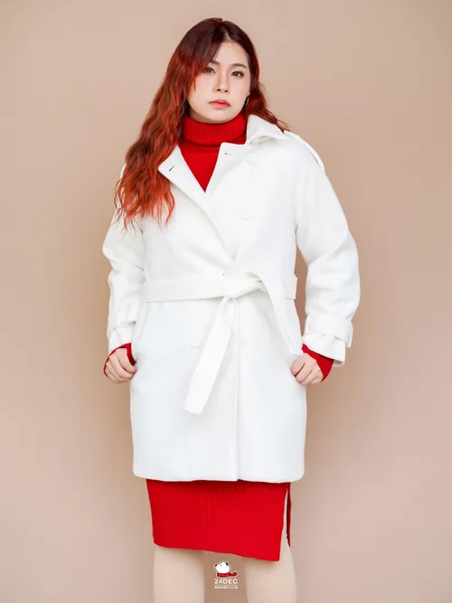 เช่าเสื้อโค้ท หญิง รุ่น ANCHOR สี ขาว