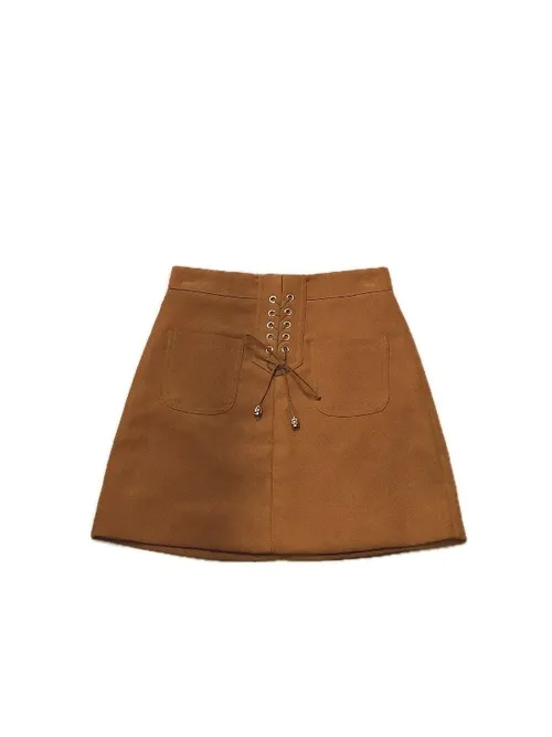 เช่ากระโปรง หญิง รุ่น COWGIRL สี น้ำตาล