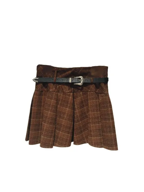 เช่ากระโปรง หญิง รุ่น HALLEY สี น้ำตาล