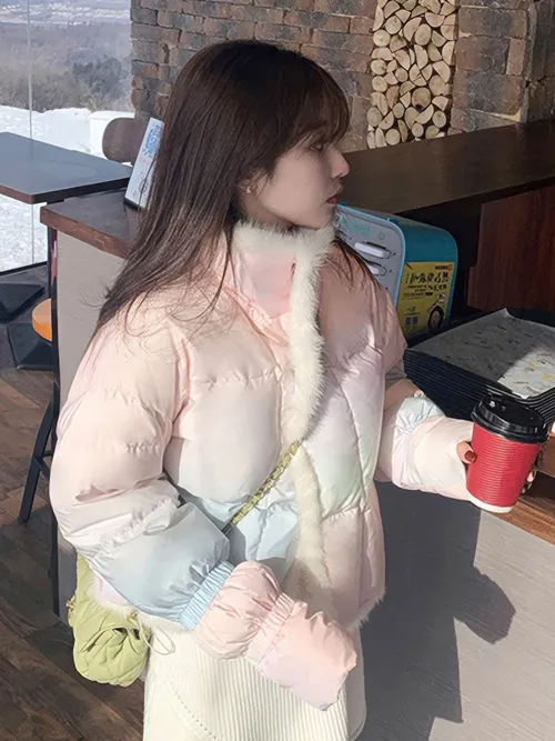 เช่าเสื้อกันหนาว หญิง รุ่น MACARON สี ชมพู