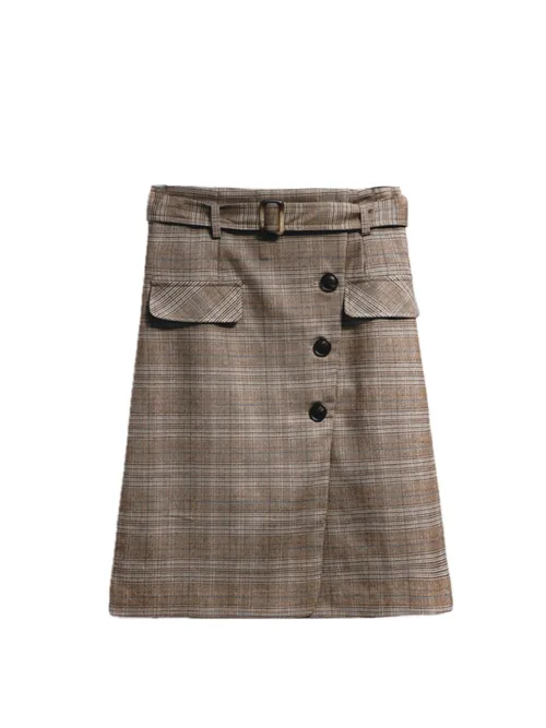 เช่ากระโปรง หญิง รุ่น SARANG สี น้ำตาล