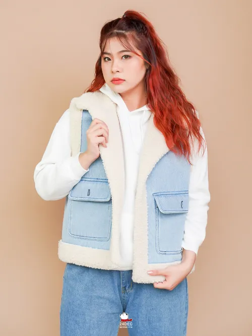 เช่าเสื้อแจ็คเก็ต หญิง รุ่น BILLIE สี น้ำเงิน