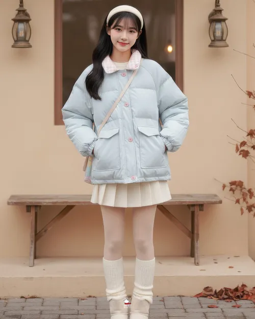 เช่าเสื้อกันหนาว หญิง รุ่น SHIZUKA สี ฟ้า