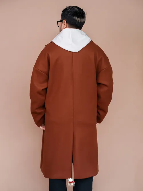 เช่าเสื้อโค้ท ชาย รุ่น PATMOS สี น้ำตาล