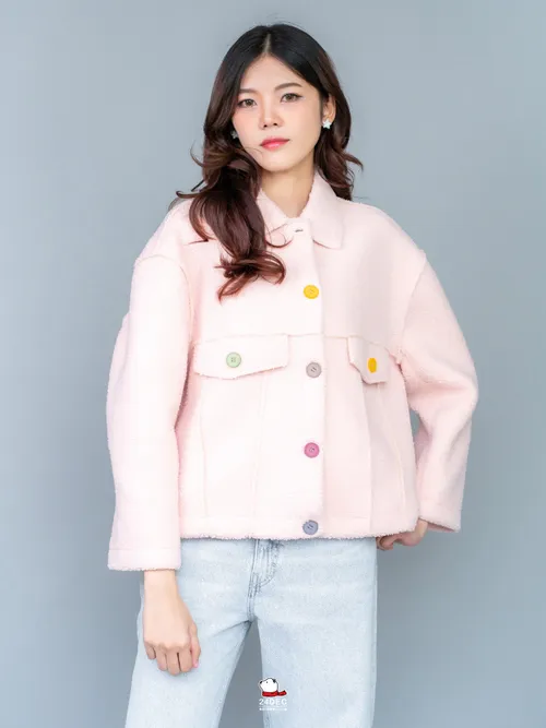 เช่าเสื้อแจ็คเก็ต หญิง รุ่น EPITOME สี ชมพู