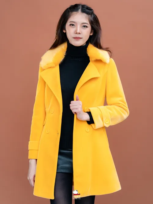 เช่าเสื้อโค้ท หญิง รุ่น DUCHESS สี เหลือง