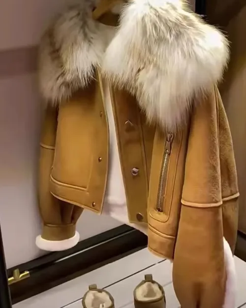 เช่าเสื้อแจ็คเก็ต หญิง รุ่น PIPPA สี น้ำตาล