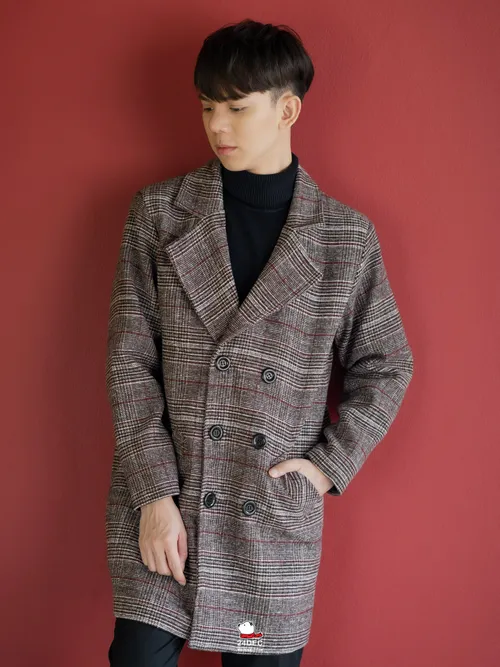 เช่าเสื้อโค้ท ชาย รุ่น LINCOLN สี แดง