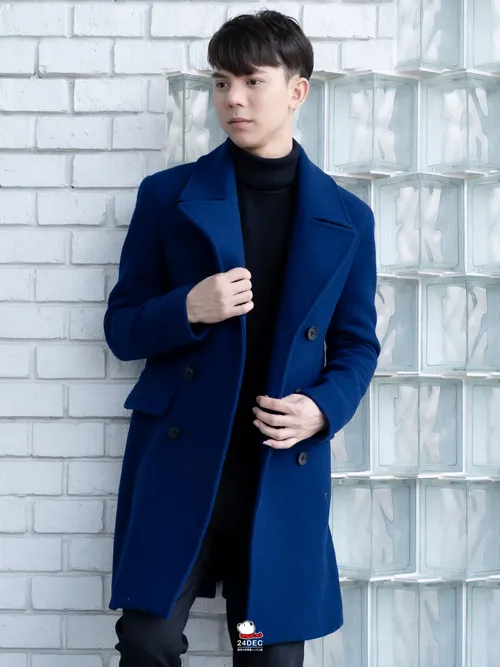เช่าเสื้อโค้ท ชาย รุ่น CUSTOM สี น้ำเงิน