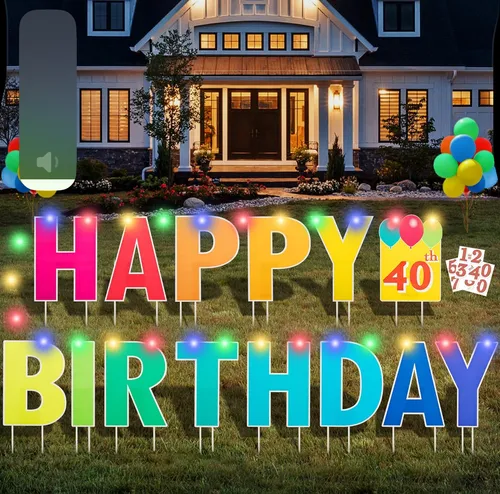 Happy Birthday Lawn sign
