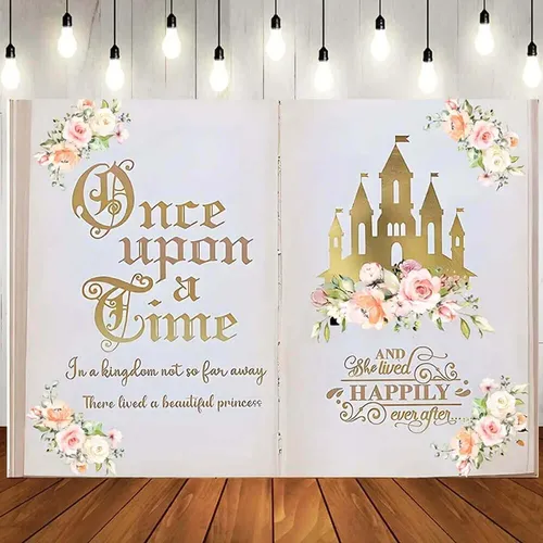 Fairy Tale Books Polyester Backdrop (8x6ft)