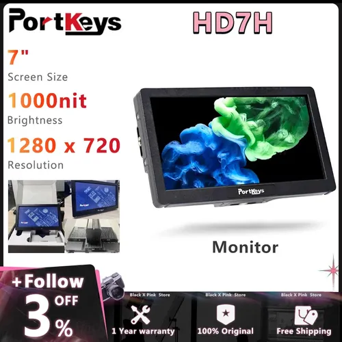 FEELWORLD FW703 7 Inch IPS 3G SDI 4K HDMI DSLR Monitor Full HD 1920x1200 On Camera Field Monitor with Histogram for Stabilizer Cameras Rig