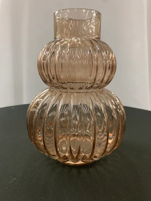 Amber bulb vase