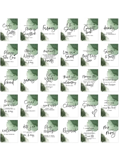 Sage and White Signs