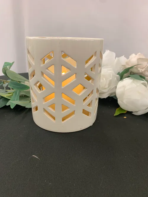 White Candle holders