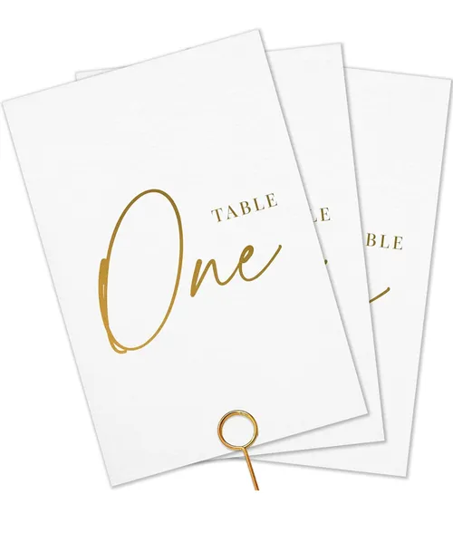 Table numbers 4x6 one-thirty