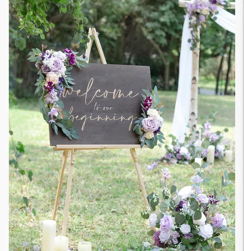 Lings Purple and Gold Sign Swags