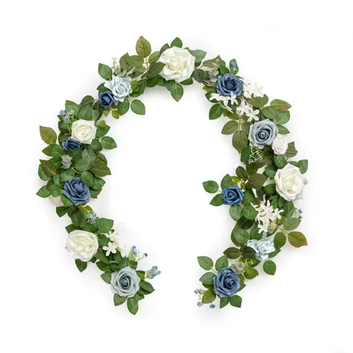 5ft Dusty Blue and Navy Garland