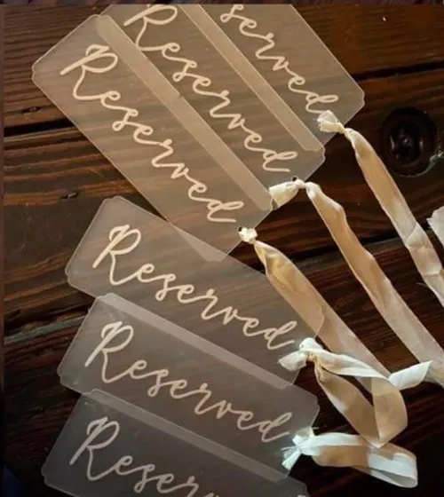 Acrylic Hanging Reserved Signs