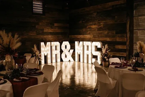 Mr & Mrs 4 Foot Tall Marquee Signs