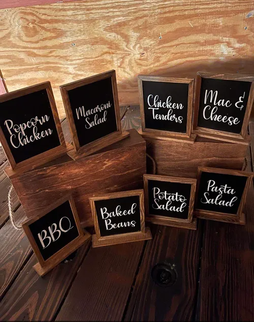 Picnic Sign Dark Wood Stain