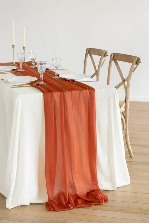 Lings Sunset Terracotta Table Runners 14’