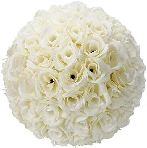 White 9” Flower Ball