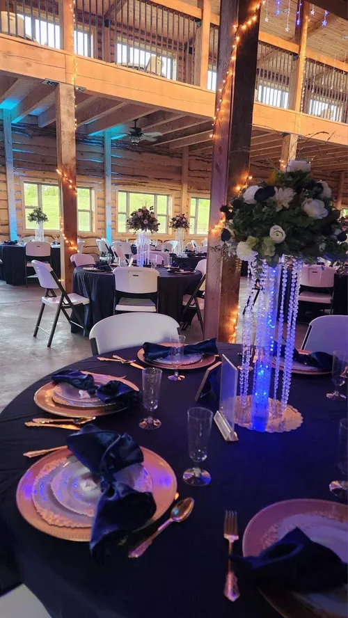 Blue and white Flower Centerpieces