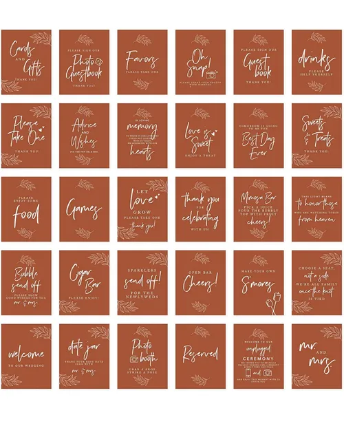 Tabletop Signs Terracotta