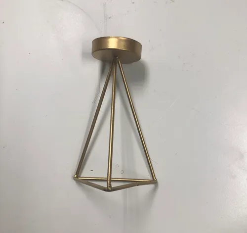 Geometric Gold Candle