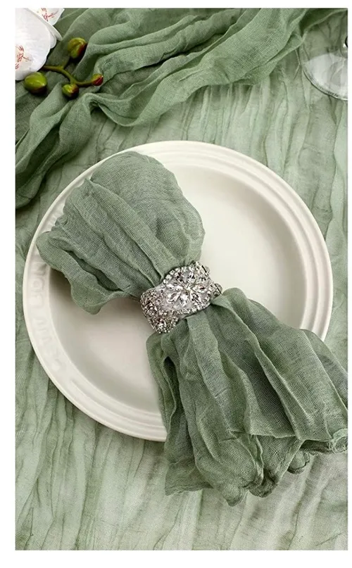 Minty Green Cheesecloth napkins