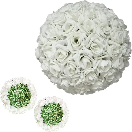 9in White flower centerpiece